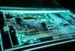 a lighted up circuit board